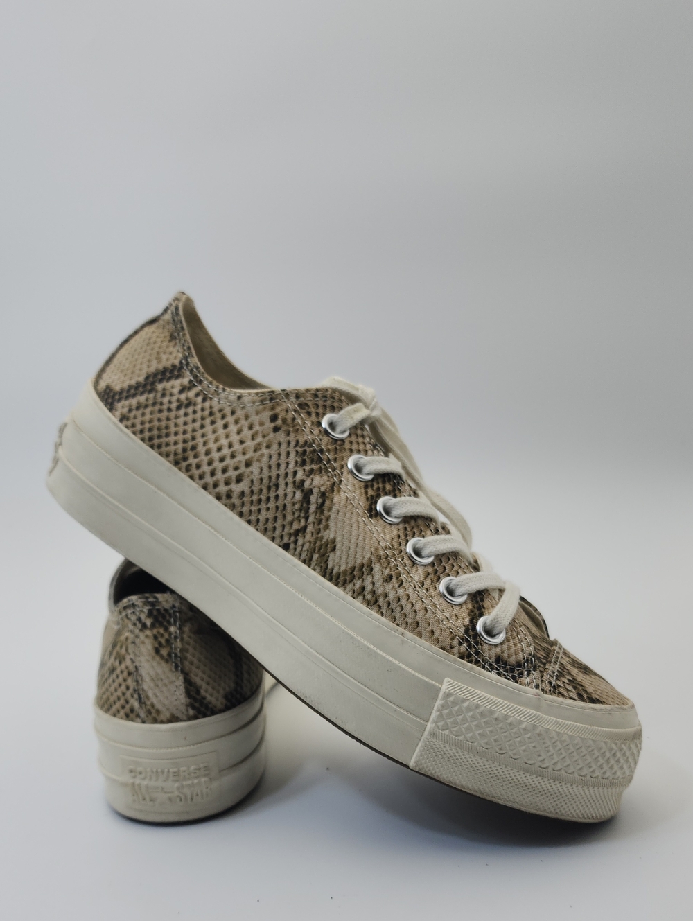 Converse Women's Chuck Taylor All Star Wild Lift Platform Low "Snakeskin" Size 7 - Picture 5 of 14
